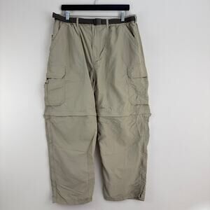 REI Zip Off Cargo Pants Women's XL 28" Inseam 8.5" Shorts Belt Elastic Waist